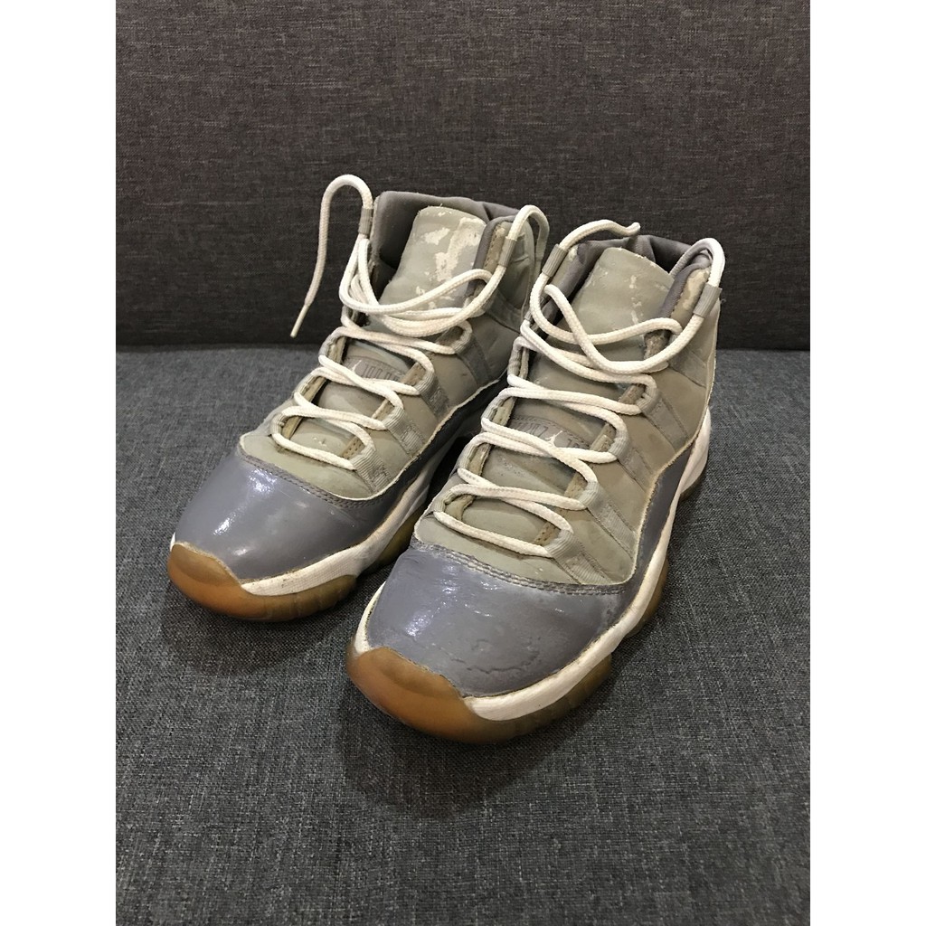 100%真品 jordan 11 medium grey 女鞋 氧化收藏品 出清 5.5Y 24cm