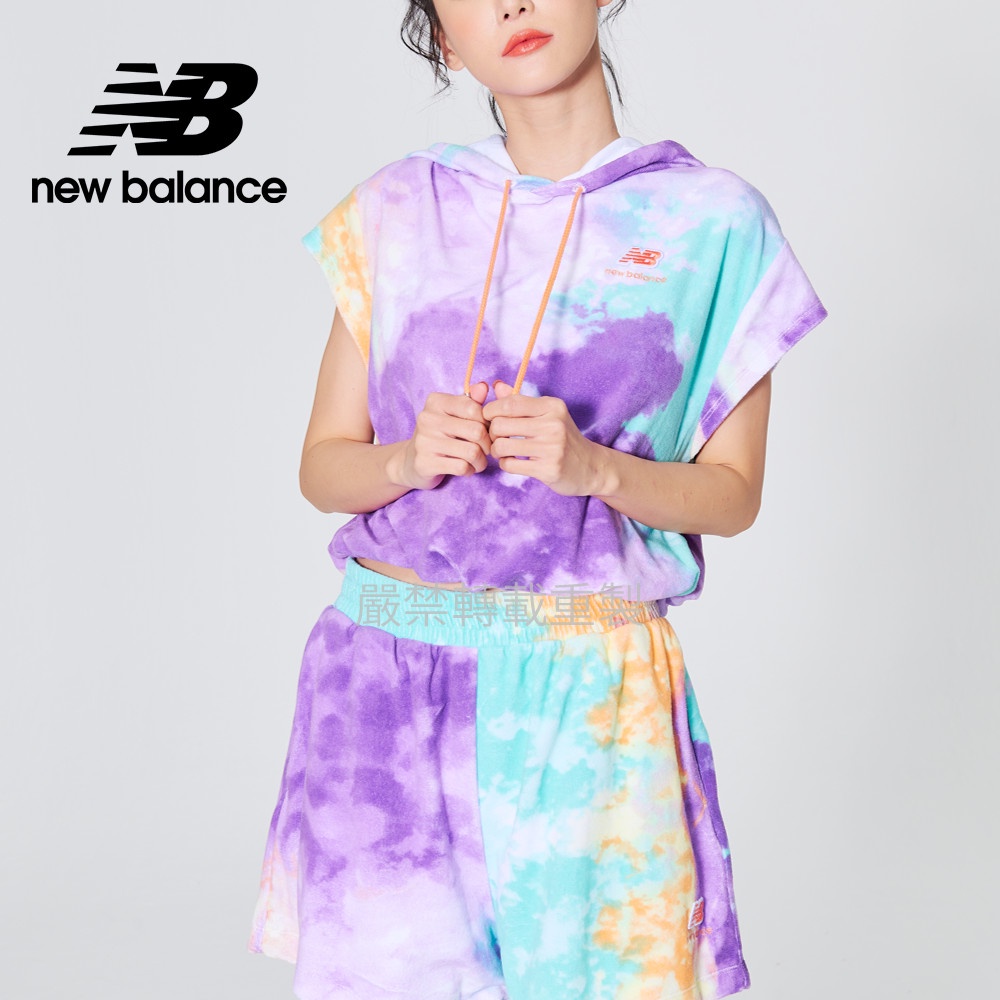 【New Balance】 NB 連帽短袖上衣_女性_暈染色_WT21526WM