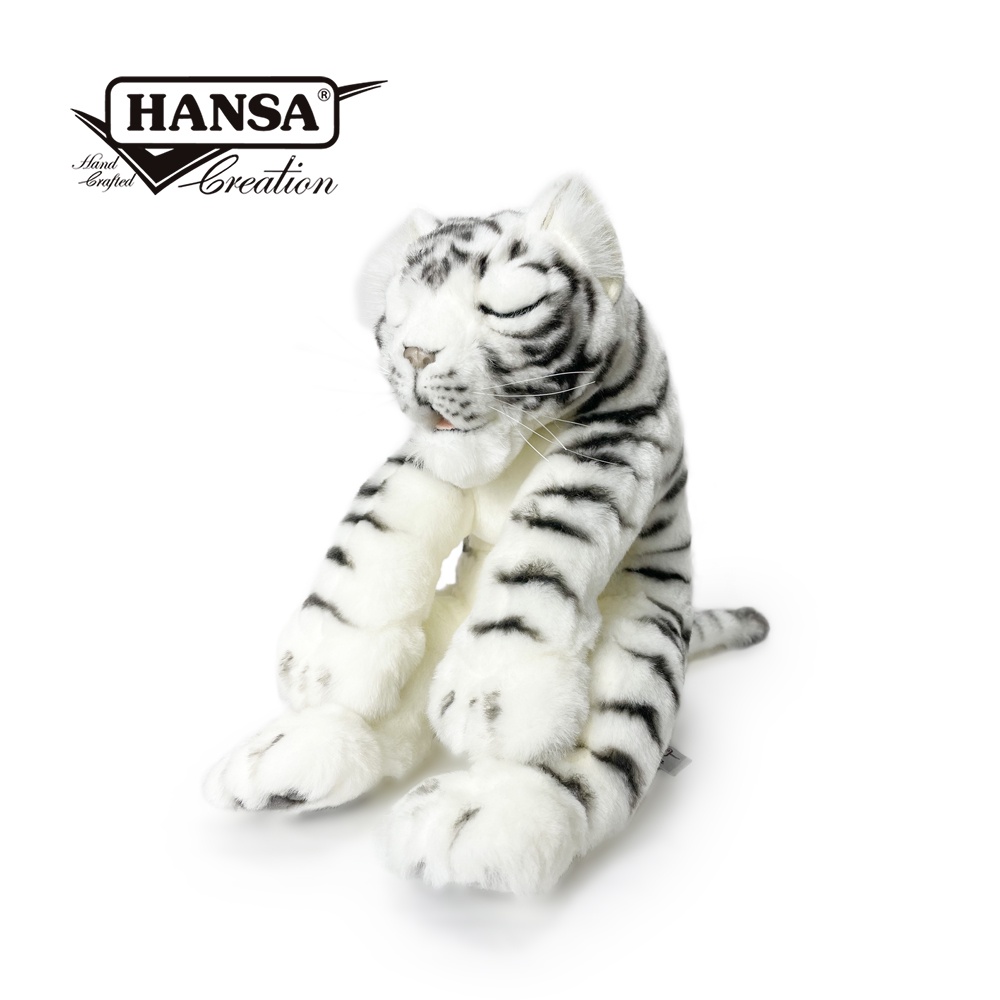 Hansa 4798-沉睡的白老虎寶寶40公分