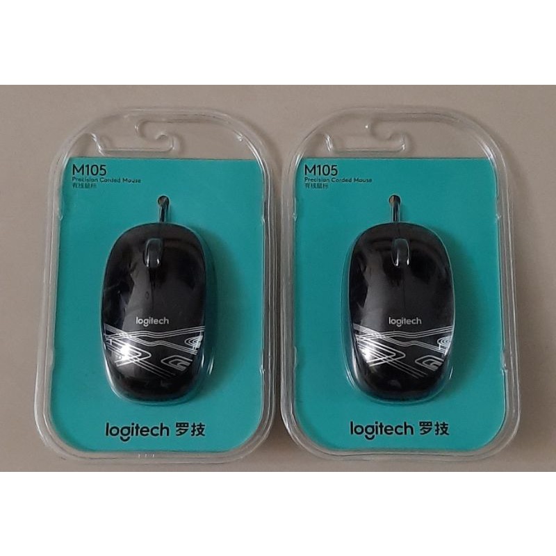 Logitech 羅技 M105 黑色 有線光學滑鼠