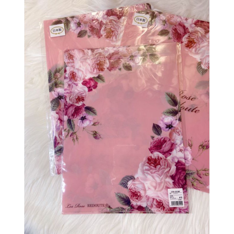 粉紅玫瑰精品屋 日本輸入バラ花フォルダー 日本進口艷麗薔薇花文件資料夾 蝦皮購物