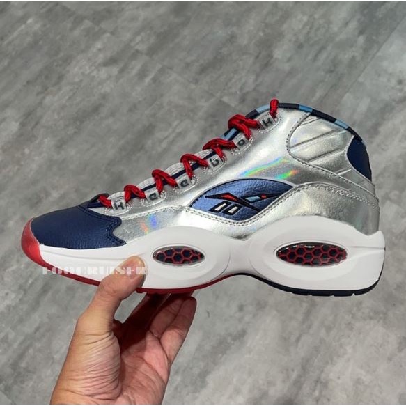 REEBOK HARDEN QUESTION MID 男鞋 哈登 籃球鞋 經典 休閒鞋 聯名 皮革 銀色 FZ1366