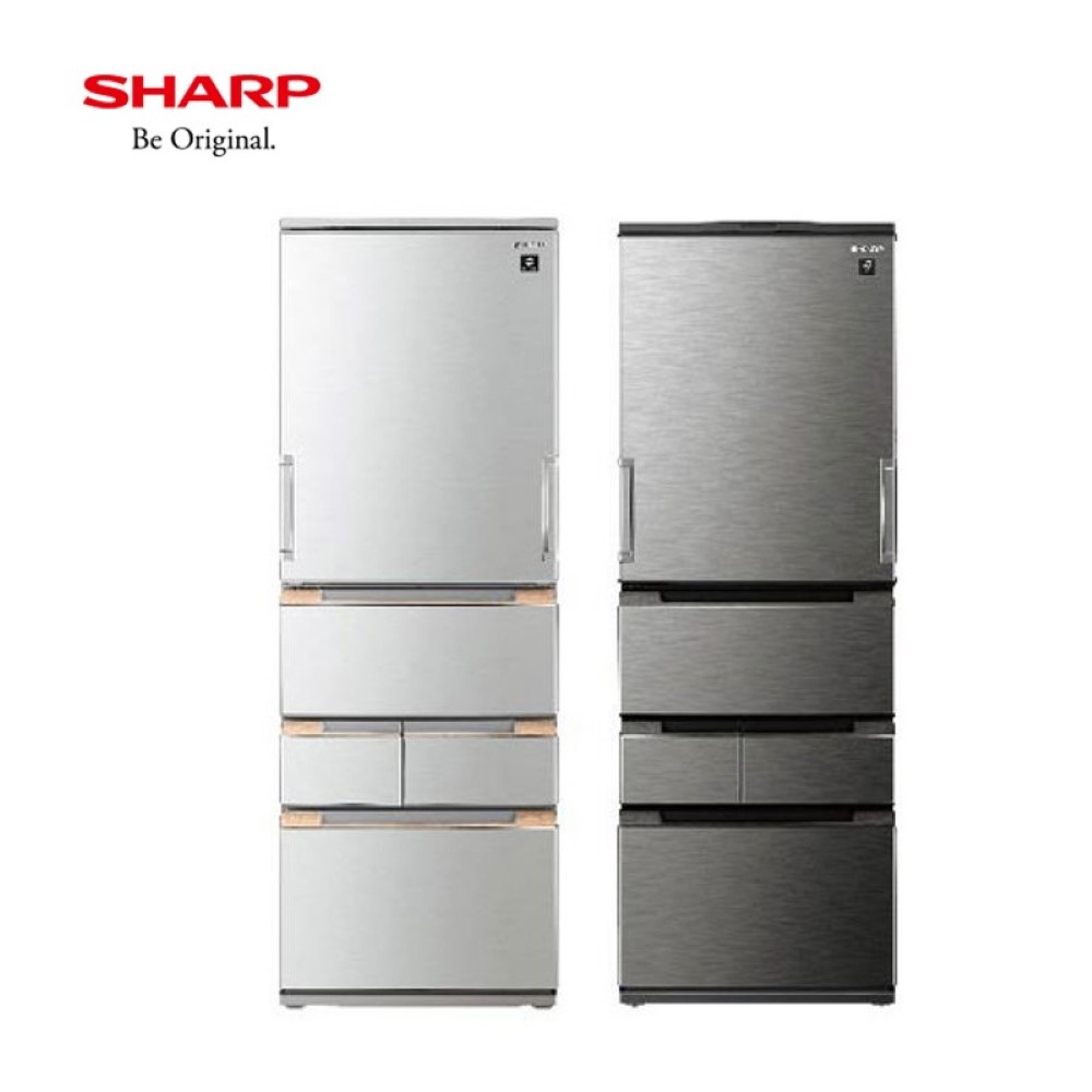 SHARP 夏普- 五門457L變頻金屬門板左右開冰箱 SJ-MW46HT含基本安裝+舊機回收大型配送 大型配送