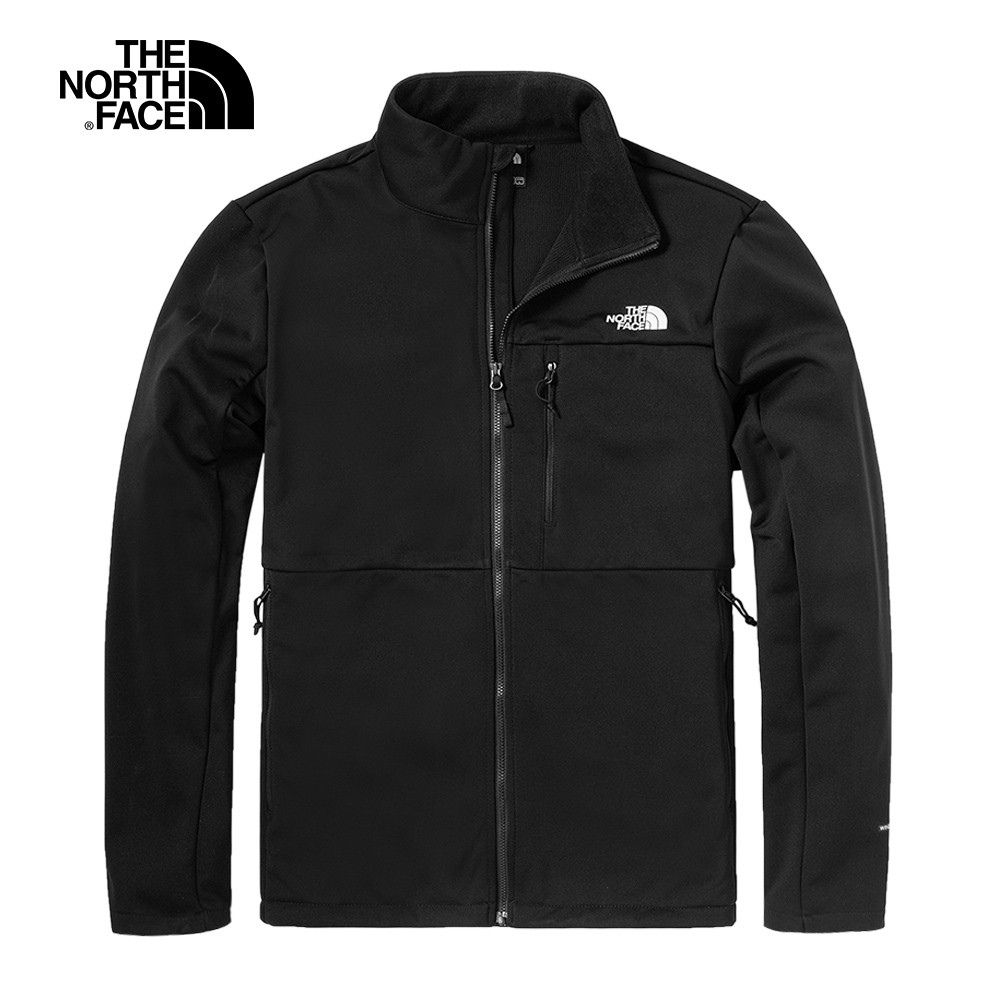 The North Face 男 防風立領輕量風衣 黑 NF0A4UAWJK3