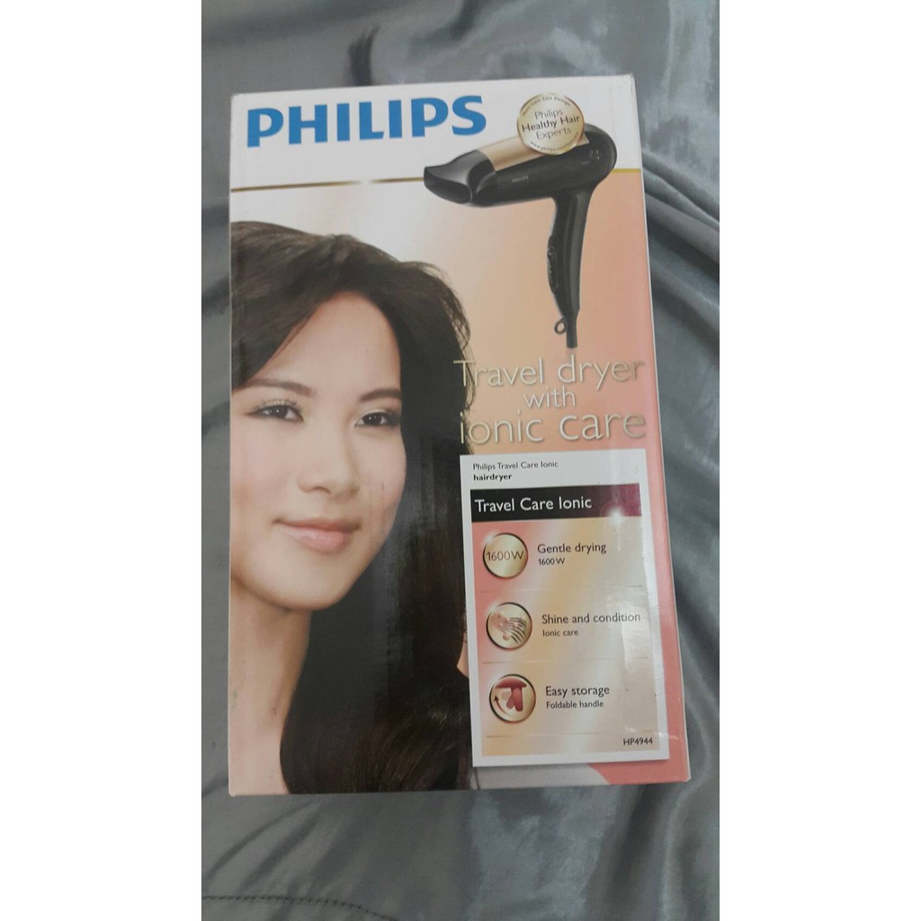 【全新未拆】飛利浦PHILIPS Traveler沙龍級旅行用負離子輕巧吹風機 HP4944