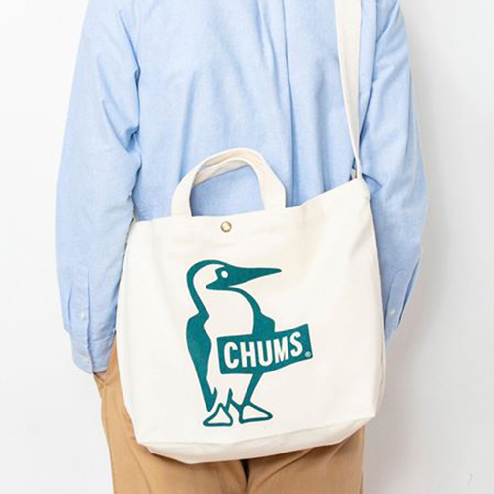 CHUMS Booby Canvas Shoulder 側背包 藍綠CH602557T001