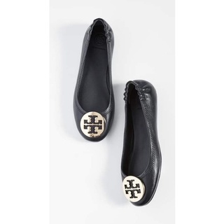 【TORY BURCH】TORY BURCH Minnie Travel 金盾柔軟Nappa皮革娃娃鞋