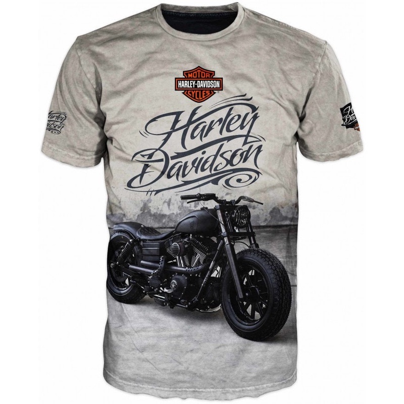HARLEY DAVIDSON 全新 T 恤 3d 哈雷戴維森時尚
