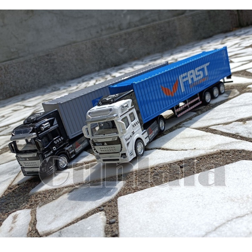 貨櫃車模型 40呎貨櫃 卡車頭 1:50 大貨櫃車 拖車頭 模型貨櫃車 Truck Model 拖車 1/50