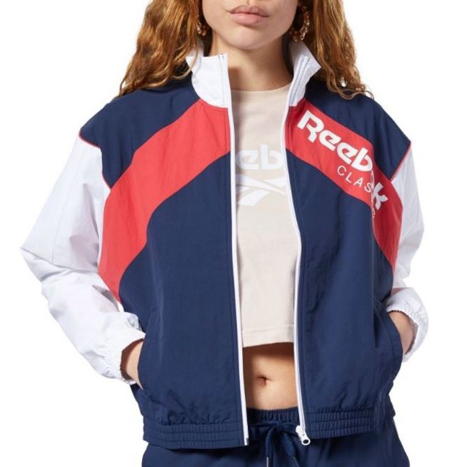 REEBOK CL TRACK JACKET 女款 經典 夾克 外套 休閒外套 運動外套 藍紅色 EB5172