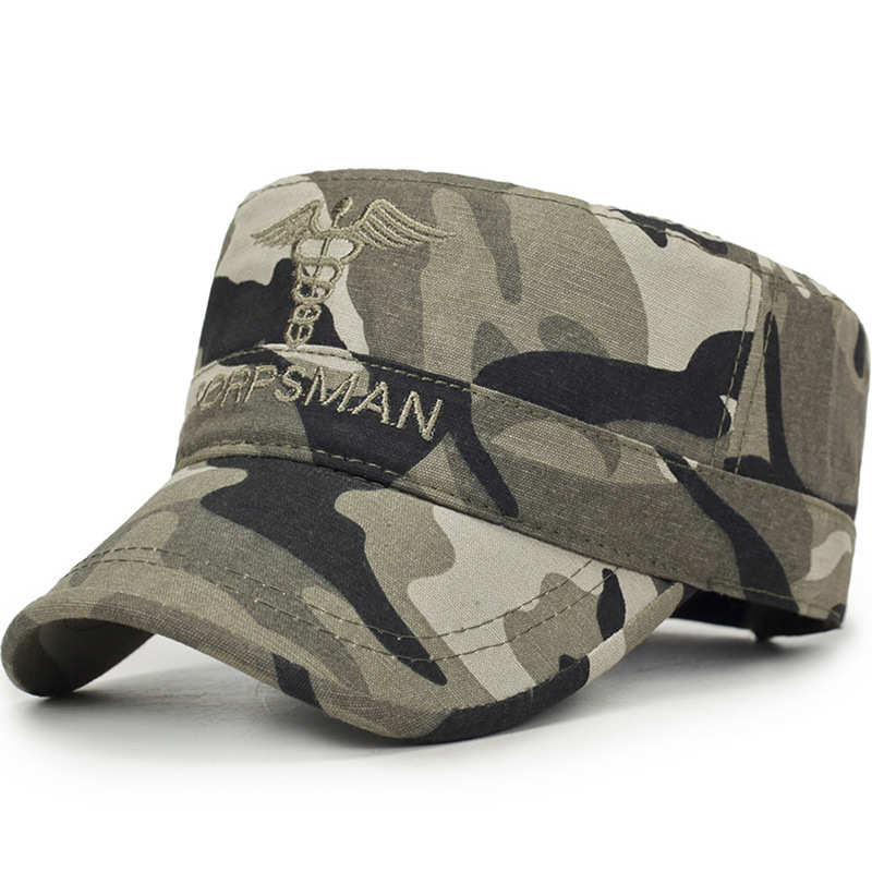 美國 海軍軍帽戶外軍事訓練戰術棒球帽可調時尚中性迷彩平頂帽