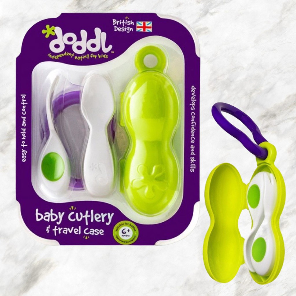 英國 doddl 人體工學嬰幼兒學習餐具二件組(無毒ABS)