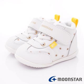 日本月星Moonstar機能童鞋 輕量2E護踝學步款1891白(寶寶段)