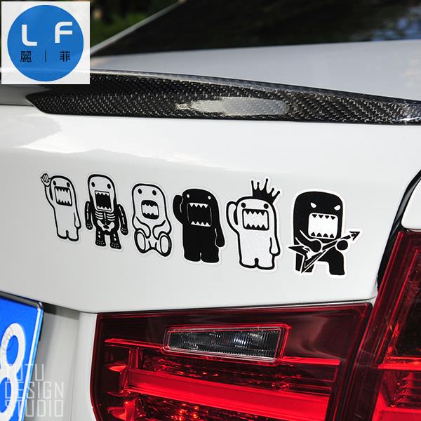 JDM HELLAFLUSH DOMO 多魔君卡通組合 汽車反光貼 機車貼