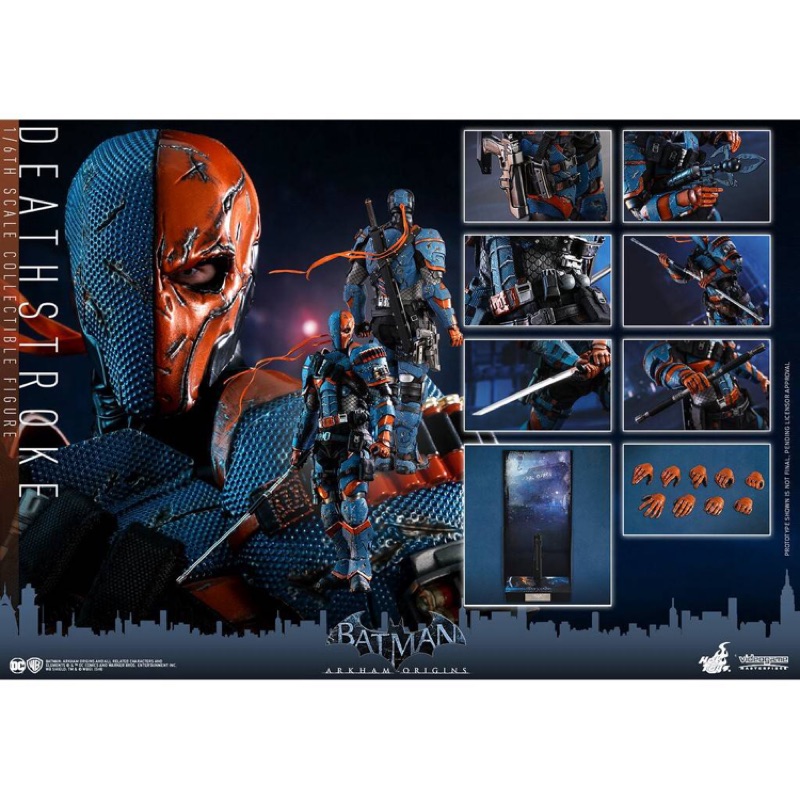 Hot Toys《蝙蝠俠：阿卡漢起源》最強刺客「喪鐘」(Deathstroke) 1/6珍藏人偶！