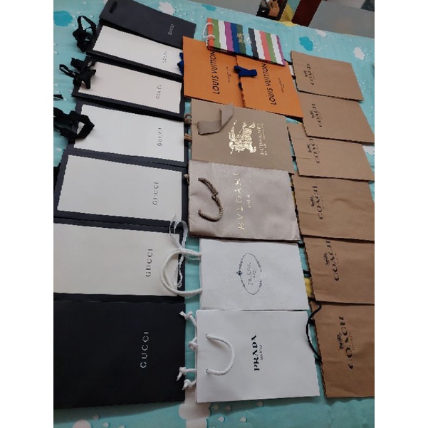 精品紙袋gucci.LV.prada.bvlgari.burberry.coach