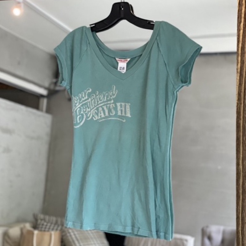 【GUESS】美國購入 藍綠色休閒短T-shirt Size M ✨九成新