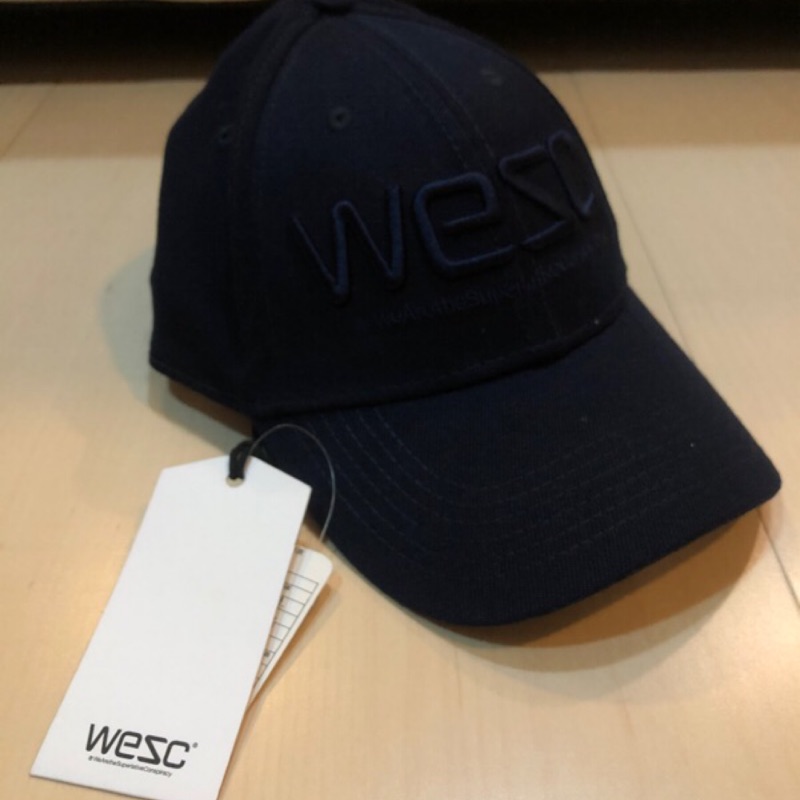 瑞典品牌 wesc 帽子 正品 深藍 素色 棒球帽 露營 outdoor戶外 鴨舌帽 全新