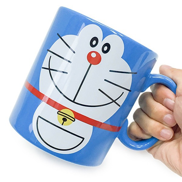 ♡松鼠日貨♡日本 正版 日本製 哆啦A夢 小叮噹 Doraemon 大臉 圖案 陶瓷杯 馬克杯  500ml