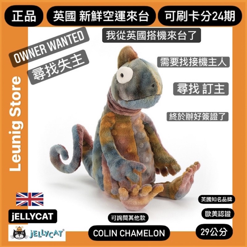 來台尋找失主🇬🇧 jELLYCAT 變色龍 COLIN CHAMELEON 29公分✅可刷卡分24期✅英國新鮮空運來台