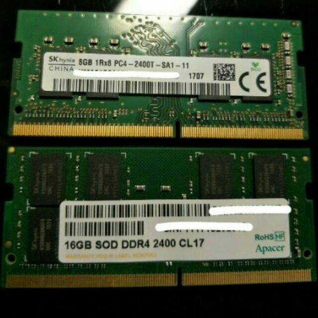 Hynix RAM 2400 8G/apacer RAM 2400 16G