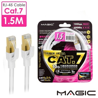 ☆YoYo 3C☆MAGIC Cat.7 SFTP圓線26AWG光纖超高速網路線(專利折不斷接頭)-1.5M 3M 5M