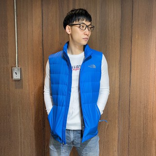 美國百分百【全新真品】The North Face 羽絨 背心 TNF 北臉 馬甲 550系列 保暖 男 藍色 E838