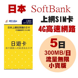 Wi-Go_日本SoftBank 5日上網吃到飽SIM卡(小資版)