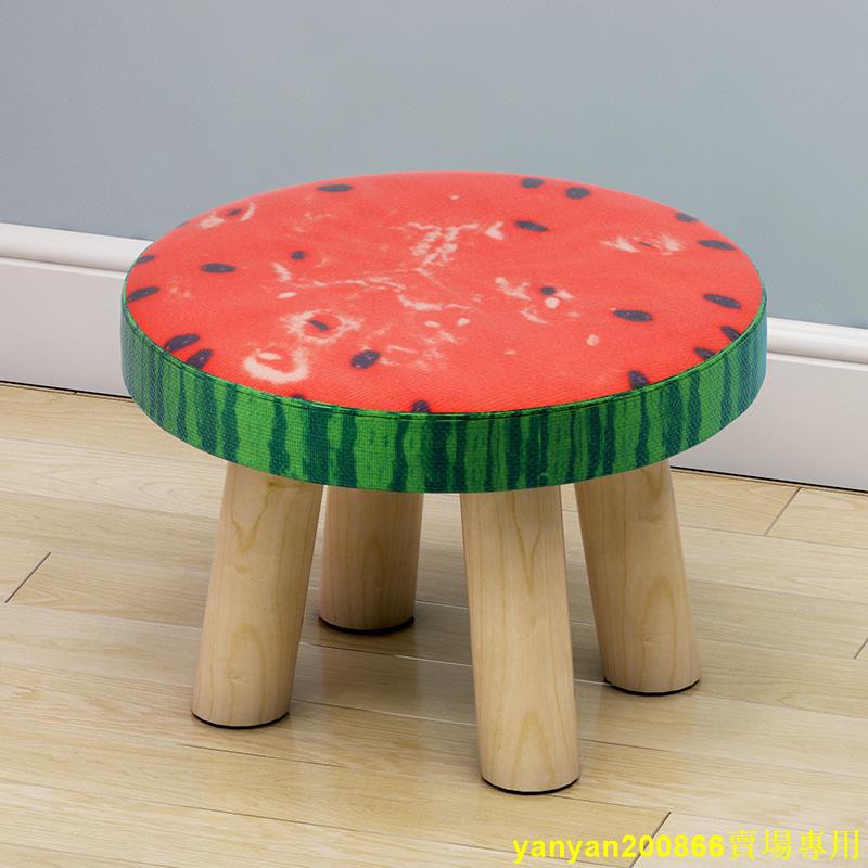 熱銷款12小凳子家用圓凳蘑菇凳創意簡易客廳小板凳矮凳松木布藝換鞋腳凳