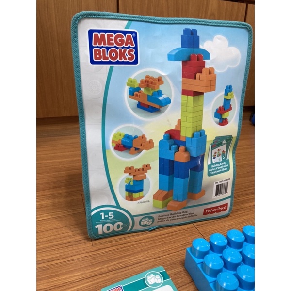 mega blocks彩色積木100片