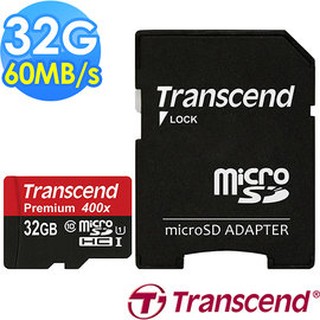 創見 Transcend 16/32/64 microSDHC Class10 60MB/s400X 記憶卡公司貨