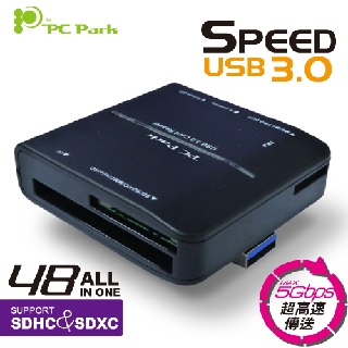 PC Park A230 USB3.0 讀卡機 SD卡 六槽 黑色