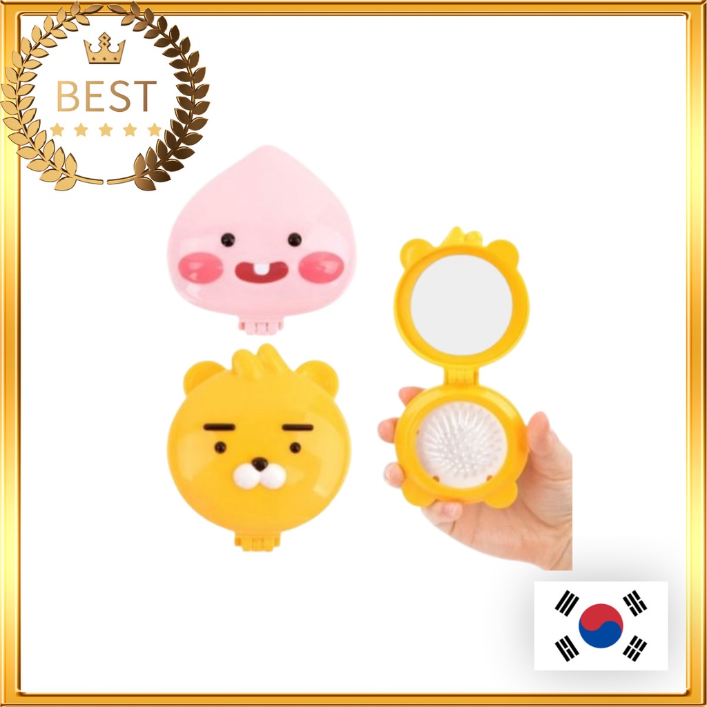 [KAKAO FRIENDS] RYAN萊恩 Apeach屁桃 隨身梳子+鏡子組