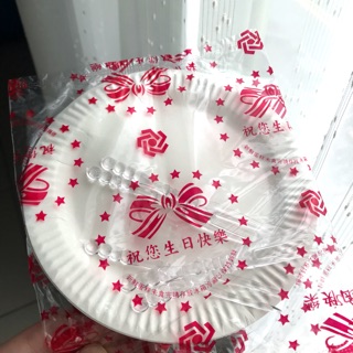 生日蛋糕叉盤組（一包五入叉+五入盤）獨立包裝 塑膠叉紙盤 免洗盤餐盤叉