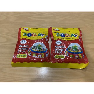韓國AMOS 50克袋裝單色超輕黏土-紅色 （全新）