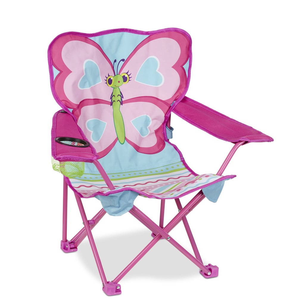 Melissa Doug 兒童戶外露營椅 - 紫蝴蝶(6693)