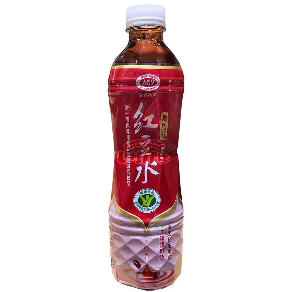 【利來福】愛健．萬丹紅 紅豆水－無糖 530ml（4入組）