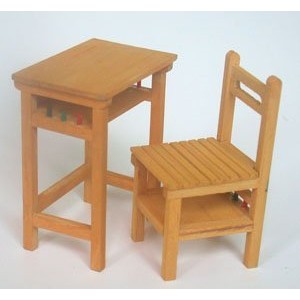 詩涵娃娃屋**袖珍迷你台式課桌椅DIY材料包( 附組裝說明書)