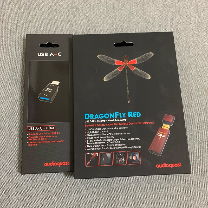 DragonFly USB DAC RED 數位轉類比 第三代+Type C轉接器