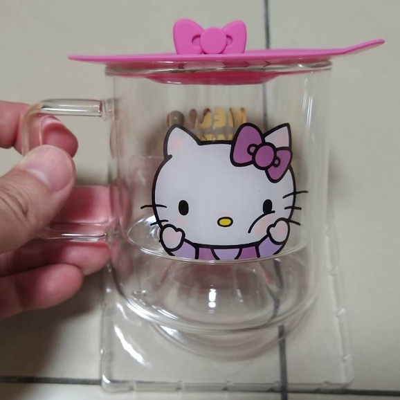 (全新) 現貨 凱蒂貓 HELLO KITTY 雙層玻璃杯組 玻璃杯 雙層玻璃杯 三麗鷗 (盒子有正品雷射標籤)