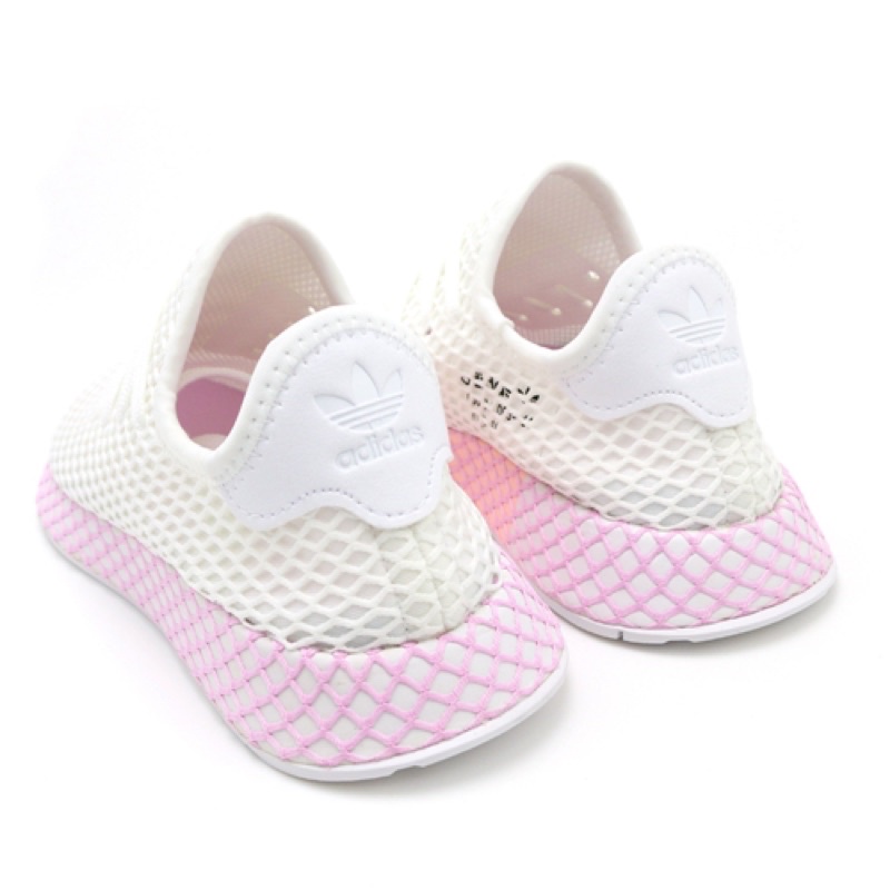 Adidas Originals DEERUPT 愛迪達休閒鞋白粉三色女鞋網狀#B37601 | 蝦皮購物