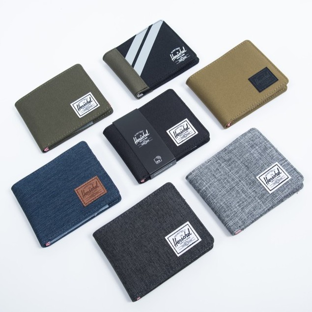 Herschel Roy Coin 黑色 全黑 灰黑 灰色 零錢袋 RFID 防盜 帆布 皮夾 短夾 男生 錢包 現貨