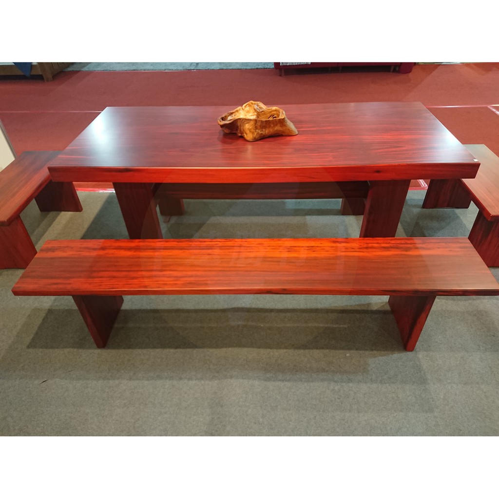 《檜木的店》紅酸枝原木桌椅
