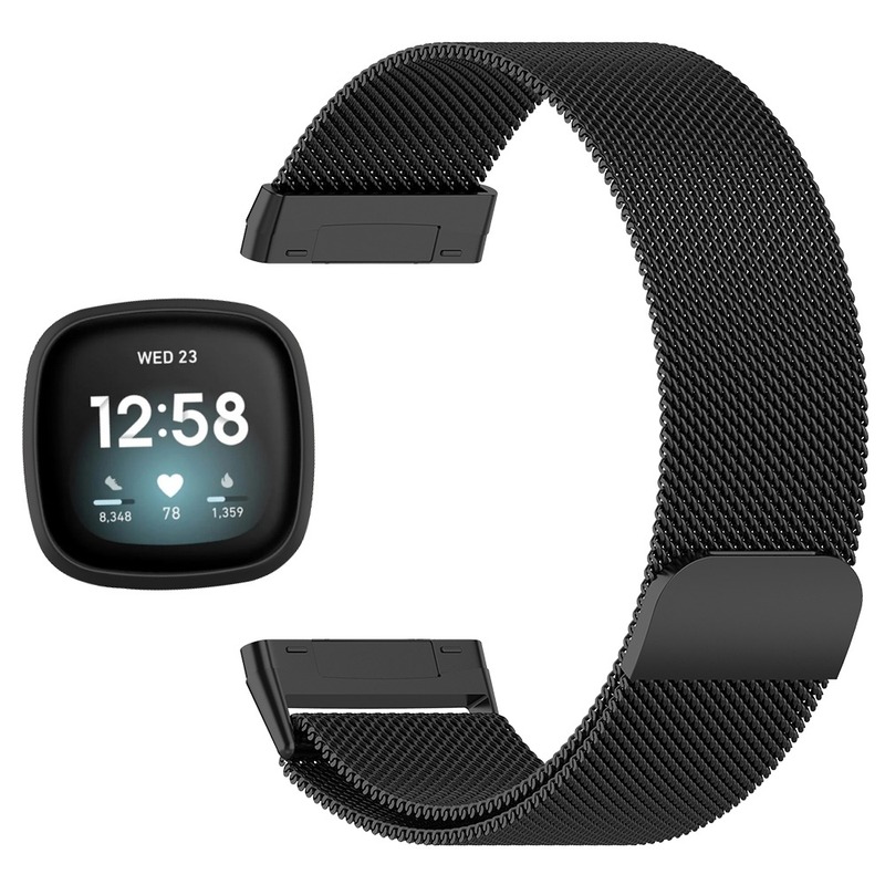 不銹鋼錶帶適用於 Fitbit Versa 3 / Sense 手錶 Fitbit Sense 手錶更換腕帶