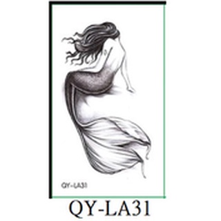 34 QY 美人魚 人魚背影 紋身貼紙 表演造型 化裝舞會 能貼在 安全帽 汽機車上 皮膚 陶器 磁磚 金屬 玻璃 手機
