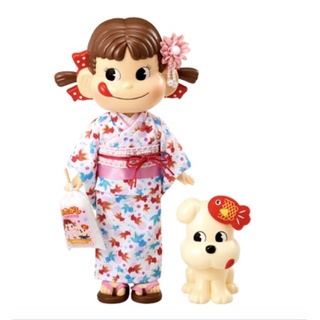 日本 不二家 牛奶妹 Peko醬 浴衣 小狗娃娃 公仔 人偶 模型