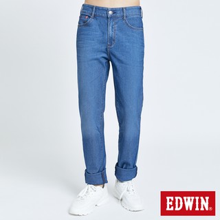 EDWIN 男款 超大碼迦績EJ7透氣錐形牛仔褲(中古藍)