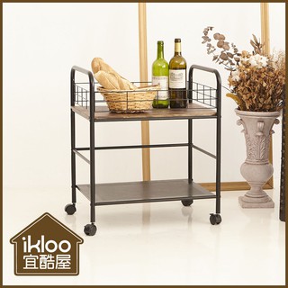免運【ikloo】可移式質感木板置放架/層架 置物架 收納架 廚房 家電置物架 BC337