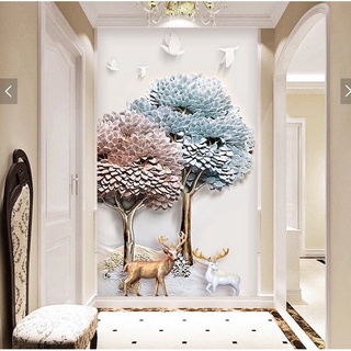 新款5D客廳臥室鑽石畫裝飾畫鑽石畫新款發財樹北歐麋鹿裝飾畫