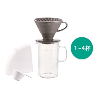 V60 石墨灰陶瓷濾杯套組 1~4杯／BVD-3012-GR